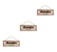 Alipis 3pièces Plaque Murale Bois Naturel avec Design Floral Décoration Intérieure Et Extérieure pour Maison Et Boulangerie