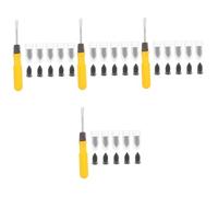 Alipis 4 Ensembles Kit de Réparation de Pneus Mèches à Crevaison Outils de Réparation Rapide pour Pneus Tubeless Compatible Véhicules et Matériau Durable Caoutchouc