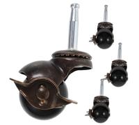 Alipis 4 ensembles Lot de Roulettes Pivotantes avec Frein pour Meubles Bureau Rotation Charge Lourde Acier et PP Accessoires de Remplacement pour Chaises et Canapés