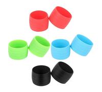Alipis 4 Paires Anneaux de Fixation de Guidon Vélo Silicone Antidérapant Manchons Souples pour Ruban de Guidon Route et VTT Protection Grip Facile à Installer Lot de Colorées