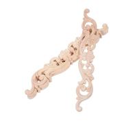 Alipis 4 pièces Appliques Sculptées Décorations Murales Naturel pour Porte Armoire et Mobilier Décoratifs Vintage avec Européen