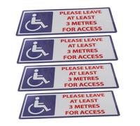 Alipis 4 Pièces Autocollants Avertissement Handicap Réfléchissants Stickers Handicap avec Adhésif Fort pour Signalisation Sécurisée Usage Milieu Public et