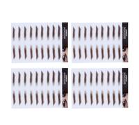 Alipis 4 Pièces Autocollants Sourcils Effet 6d à Transfert D'eau Pochoirs Sourcils Semi-permanents Marron Support Transfert Sûr pour Maquillage Naturel et Adapté à Tous Types de Visages