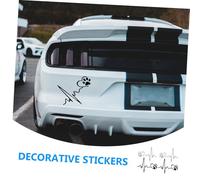 Alipis 4 pièces Autocollants Voiture Drôles Marqueurs de Pattes de Chien Amour Battement de Cœur Stickers Latéraux Amusants Faciles à Poser et Adaptés Décoration Automobile