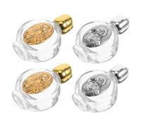 Alipis 4 Pièces Bouteilles Eau Bénite Verre Rose Cristal de Décorations de Baptême Accessoires pour Église Prières Personnelles Bénédictions