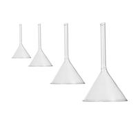 Alipis 4 pièces Entonnoirs Verre Courts pour Laboratoire Chimie Analytique Résistance Chimique Élevée Usage Professionnel Chimie