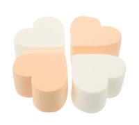 Alipis 4 pièces Éponge Maquillage Cœur Non-latex Applicateur Fond de Teint Portable Doux pour Peau Sensible Couleurs Aléatoires Couleur Aléatoire Couleur Aléatoire