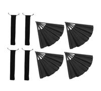 Alipis 4 Pièces Éventail Pliant Kung Fu Noir et Résistant pour Danse Taichi et Performances Artistiques Clair pour Spectacles et Arts Martiaux