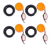 Alipis 4 Pièces Feu Arrière de Camion 24v 7 LED 3528 Smd en PC Marron | Éclairage Latéral pour Camion, Retrait Facile, Luminosité, Économie D'énergie,