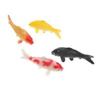 Alipis 4 Pièces Figure de Poisson Décorative Réaliste en PVC | Design Simple et Raffiné, Lignes Lisses, pour Terrarium en Verre et Bac à Poissons