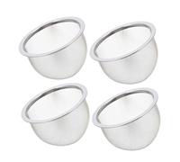 Alipis 4 Pièces Filtre à Théière Acier Inoxydable Tamis à Mailles Fines Réutilisable pour Infuseur Thé Vrac Insert Filtrant pour Théière Adaptable