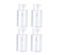 Alipis 4 pièces Flacon Vide Pompe Transparent Lot de Bouteilles Doseuses pour Lotion Voyage et Soins Personnels Design Pressurisé Anti-fuite Plastique et Pratique
