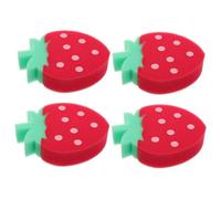 Alipis 4 pièces Lot de Éponges de Bain Forme de Fraise Agréables et Ludiques pour Nettoyage Corporel Garçon Fille et Garçon Fille Jouets de Bain Adaptés à Peau Délicate Matériau Doux et