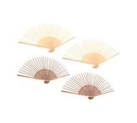 Alipis 4 pièces Lot de Montures Bois pour Éventails Pliables DIY Cadre Robuste et Facile à Assembler pour Artisans et Événements Culturels