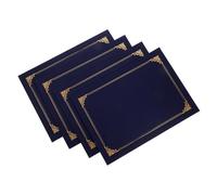 Alipis 4 pièces Lot de Pochettes pour Certificats Bleues Couverture Transparente Rigide Protège-documents pour Diplômes Récompenses et Certificats Honneur Dossier Bureau Pratique