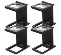 Alipis 4 pièces Loupe Pliante avec Échelle Intégrée Loupe Grossissante Portable pour Couture Inspection de Tissus et Travaux de Précision Lot