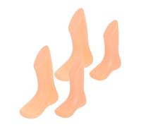 Alipis 4 pièces Mannequin Pied Garçon Fille Plastique pour Présentation Chaussures et Chaussettes Modèle Réutilisable Pied Compact Neutre pour Boutique et Usage Professionnel