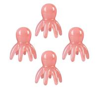Alipis 4 Pièces Outil de Massage du Cuir Chevelu de Pieuvre Rose, Léger et Créatif, Maison Bureau, Stimulation Multipoint pour Relaxation Profonde