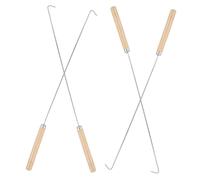 Alipis 4 Pièces Outil de Nettoyage Cascade Piscine, Crochet Déversoir | Retire Pierres et Débris Tenaces, Poignée Ergonomique, Usage Fontaine et Déversoir, Beige