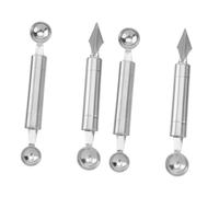 Alipis 4 pièces Outil de Sculpture Fruits Cuillère Baller Double Tête Acier Inoxydable Coupeur et Sculpteur Pastèque et Fruits Rond pour Cuisine