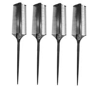 Alipis 4 pièces Peigne Multifonction Double Face pour Coiffure et Coloration Brosse Douce à Poils Courts Set pour Séparation et Lissage des Cheveux