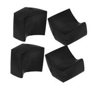 Alipis 4 Pièces Pieds antidérapants Poignée échelle Accessoires Adultes Patins de Sol pour Pieds d'escabeau Remplacement des Pieds d'un escabeau Caoutchouc Noir