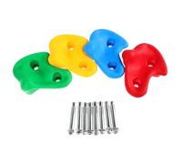 Alipis 4 pièces Pierres Escalade Garçon Fille Multicolores pour Mur Intérieur Extérieur Prises Antidérapantes Durables Jeu Actif et Développement Physique Kit Fixation Inclus