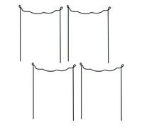 Alipis 4 Pièces Piquet de Support à Tige Unique en Fer Vert pour Plantes | Jardinage et Décoration de Pot, Guide les Tiges, Espace Individuel, Maintien Vertical des Plantes