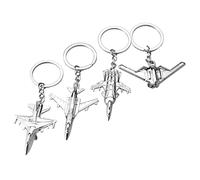 Alipis 4 Pièces Porte-clés Avion Porte-clés Pendentif Avion Ornement De De Modèle D' Travel Backpack Porte-clés Pilote Porte-clés Homme Alliage Amitié 3d Petit