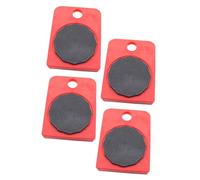 Alipis 4 Pièces Poulie De Roue Universelle Lourd Curseurs Patins pour Meubles Glissière De Meuble Patins De Meubles pour Sols Carrelés Planeur De Meubles Déménageur Plastique Abs Rouge