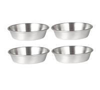 Alipis 4 pièces Set de Assiettes Apéritif Rondes Acier Inoxydable Bols à Sauce Lisses Sans Rayures pour Condiments et Épices Service Pratique et Élégant