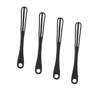 Alipis 4 pièces Set de Batteurs Œufs Manuels Push Design pour Cuisine Main Rotatif Pratique pour Émulsion Mousseux Lait et Mélange Rapide Réutilisable