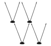 Alipis 4 Pièces Support D'affichage de Fanion Noir en Plastique Base Solide, Design Polyvalent et Installation Facile pour Événements Temporaires et Bureau