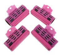 Alipis 4 Pinces à Cheveux Chauffantes Tailles Grandes et Petites Indication de Température Maniement Sécurisé pour Bigoudis en Plastique Rose pour Coiffure Personnelle ou Salon