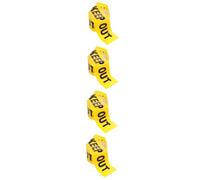 Alipis 4 Rouleaux Ruban Avertissement Non Adhésif Crime Scene Tape Ruban de Sécurité pour Interdiction Usage Polyvalent et Pratique