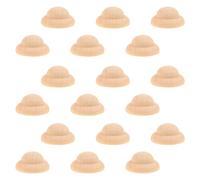Alipis 40 Chapeaux de Poupée en Bois à Peindre Soi-même, Chapeaux Vierges Décoratifs pour Garçon et Filles, Accessoires Créatifs Diy, Taille Petite, Matériau Bois Naturel, Kit 40 Pièces