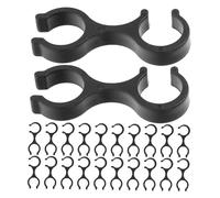 Alipis 40 Pièces Double Rod Buckle Connector for Trekking Poles Walking Stick Clips with Secure Locking System Lightweight Outdoor Carry Accessories for Hikers and Trekkers