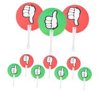 Alipis 40 pièces Lot de Pagaies de Vote Oui Non Plastique Réutilisables avec Signes Pouce Vert Rouge Outils Participatifs pour Enseignants et Activités Classe