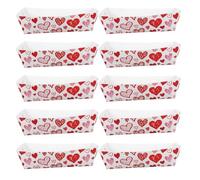 Alipis 40 Pièces Plateau de Service Papier Forme de Cœur pour Snacks Résistant et Portable pour Fête Saint-valentin Mariage et Réception