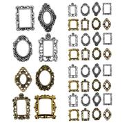 Alipis 40pièces Cadre Photo Mini pour Nail Art Design Baroque Métal pour Décoration Ongles