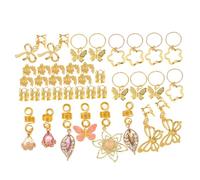 Alipis 40pièces Perles pour Dreadlocks Pinces à Cheveux Métalliques pour Tresses Breloques et Accessoires pour Cheveux Décorations Dorées pour Hommes et Femmes