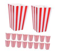 Alipis 48 Pièces Boîtes à Popcorn Rayées Rouges et Blanches Boîtes à Snacks Légères et Portables pour Cinéma et Papier Épais Facile à Plier