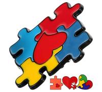 Alipis 4pcs Broches Décoratives en Métal Puzzle pour Autisme, Épinglettes Solides et Mignonnes pour Décorer Chapeaux et Créations DIY
