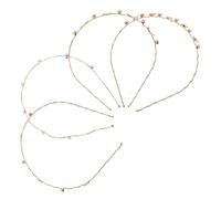 Alipis 4pièces Lot de Bandeaux de Mariée Métal Ondulé Diadèmes Dorés et Couronnes Accessoires de Coiffure Élégants pour Femme