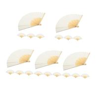Alipis 5 Ensembles Fan De Danse Materiel De Bricolage Personnalise Éventail Pliable en Vrac Service Ventilateur Éventail De Danse Pliable Décorations D'éventails en Bambou 4 Pièces * 5