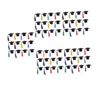 Alipis 5 Ensembles Mini Chapeau De Docteur Haut Casque Chapeau De Graduation De Bouteilles De Soda Kit De Décorations De Bonnet De Graduation Tasses Tissu Non Tissé 12 Pièces * 5