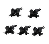 Alipis 5 Ensembles Support De Rideau Allumette Image Supports De Montage pour Stores Enrouleurs Transporteurs sans Fil Moteur Belvédère Rail Pôle Black Alliage De Zinc