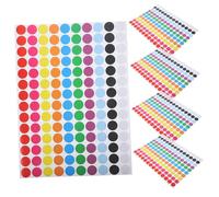 Alipis 5 feuilles Gommettes Rondes Autocollantes Couleurs Vives pour Codage Étiquettes Classificatrices Auto-adhésives Petits Stickers Points pour Organisation Bureau et Maison