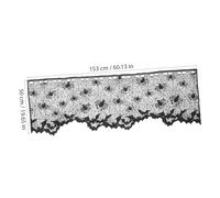 Alipis 5 pièces Abat-jour Halloween Dentelle Noire avec Motifs Toile Araignée Décoration Suspendue pour Intérieur et Accessoires Lumineux