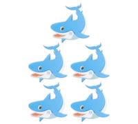 Alipis 5 pièces Autocollants Antidérapants de Bain Peva Stickers Givrés pour Vasque Décor Océan avec Requin Bleu Surface Antidérapante Sécurisée pour Garçon Fille Adaptés Salle de Bain